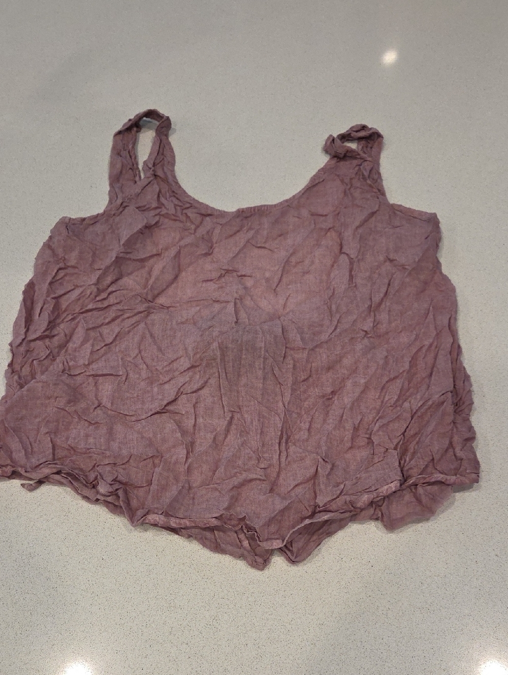 Young Fabulous & Broke Mauve Crinkled Tank Top Size L!